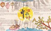 金桂香里团圆月   手抄报中探中秋
